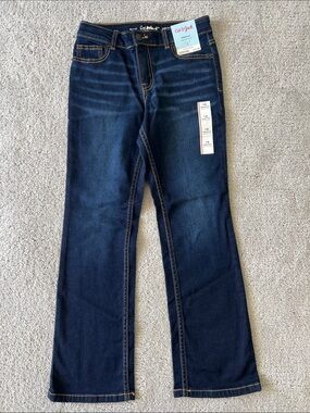 Cat & Jack Dark Blue Bootcut Jeans with Gold Stitching
